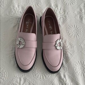 Gianni Bini Light Pink Loafers with Sparkling Accent